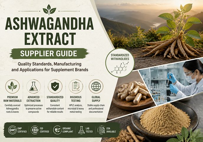 Ashwagandha Extract Supplier Guide: Quality Standards, Manufacturing and Applications